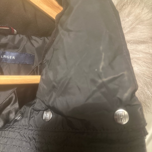 Black Puffer Jacket with Fur Hood - Picture 6 of 10